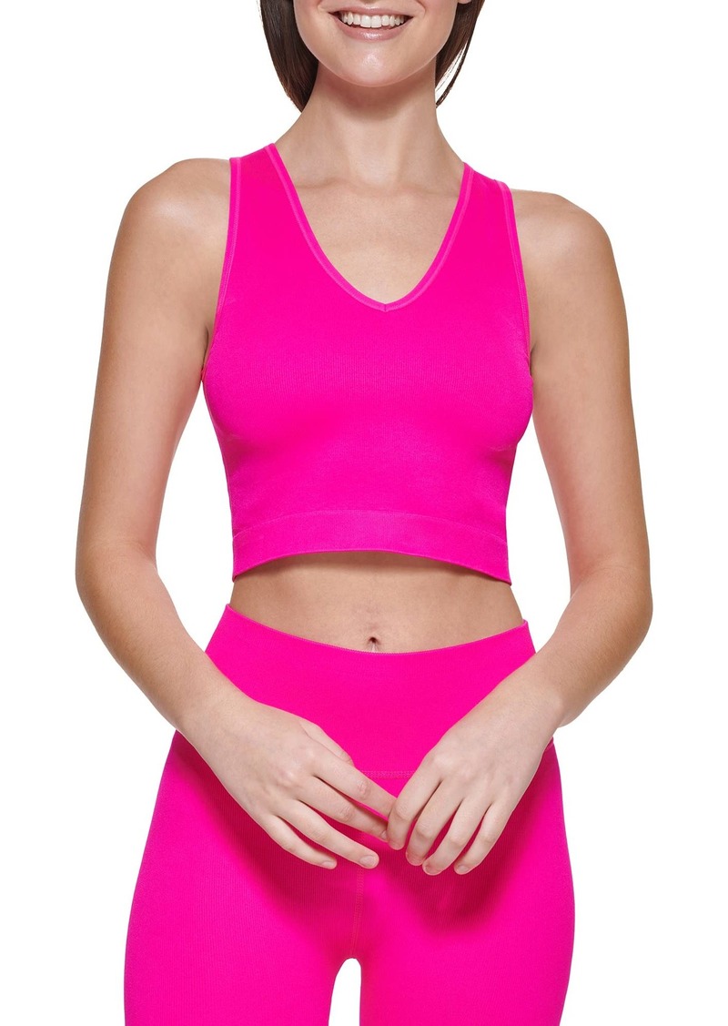 Calvin Klein Performance Women's Ribbed V-Neck Crop Top