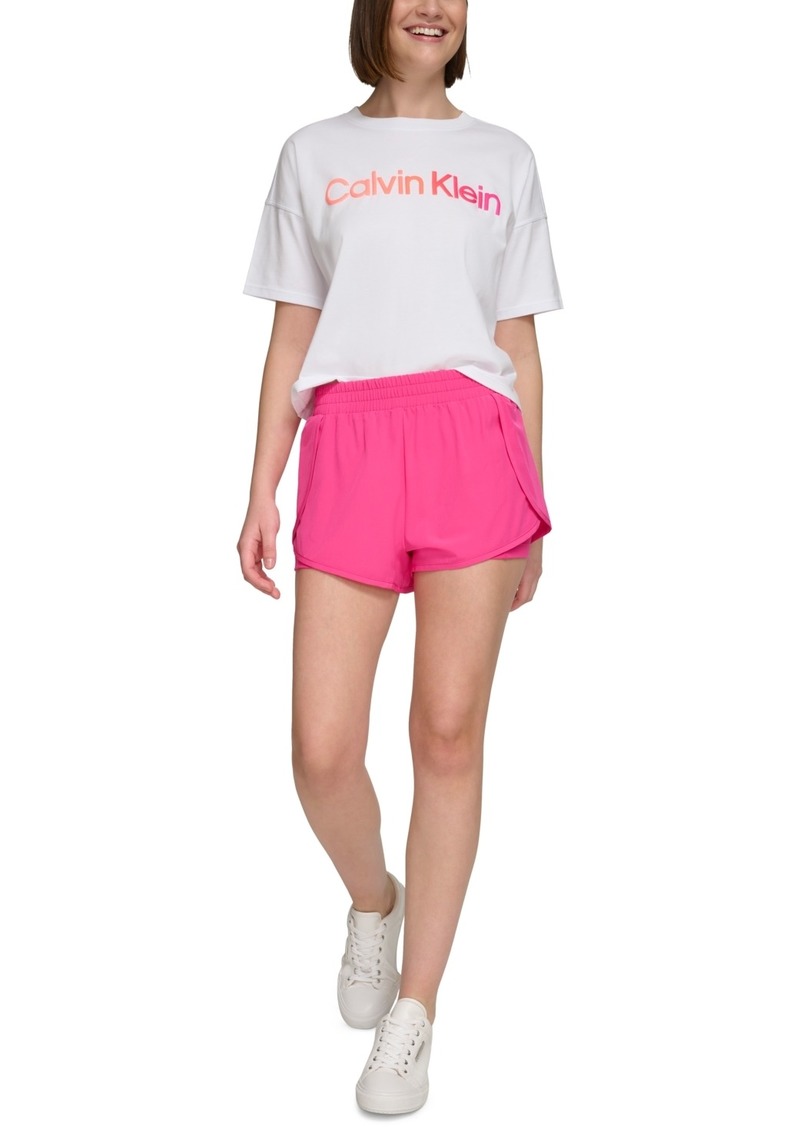 Calvin Klein Performance Women's Tulip Wrap Shorts - Electric Pink