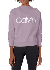 Calvin Klein Performance Women's V-Shaped Mock Neck Pullover Top  S