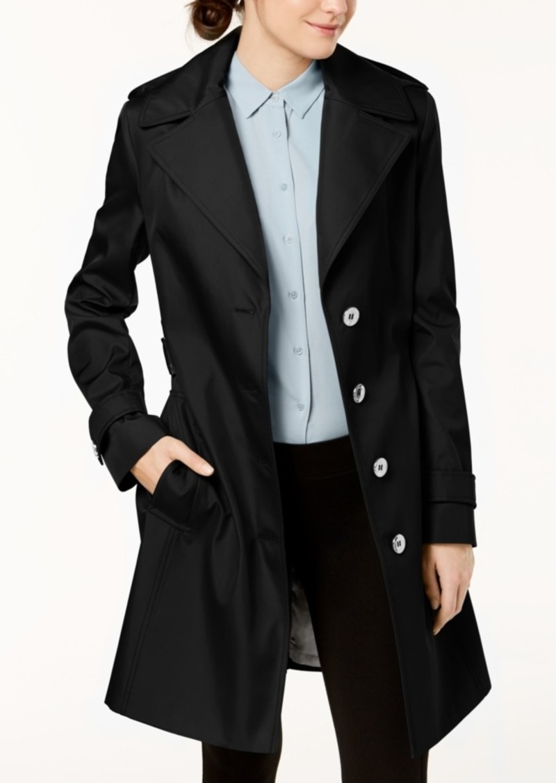 calvin klein belted water resistant trench coat