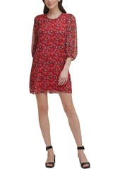 Calvin Klein Petite Floral-Print A-Line Dress