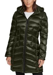 Calvin Klein Petite Hooded Packable Down Puffer Coat, Created for Macy's