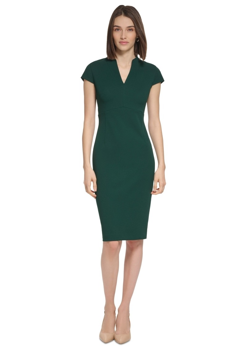 Calvin Klein Petite Short-Sleeve Sheath Dress - Malachite