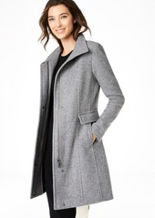 Calvin Klein Petite Stand Collar Walker Coat, Created for Macy's