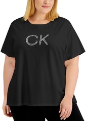 Calvin Klein Plus Size Chain Logo T-Shirt