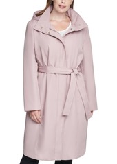 Calvin Klein Plus Size Hooded Belted Raincoat