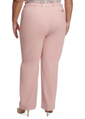 Calvin Klein Plus Size Lux Modern-Fit Pants - Silver Pink