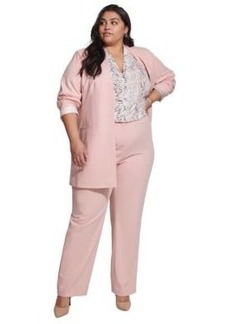 Calvin Klein Plus Size Lux Open Front Jacket Printed V Neck Camisole Top Lux Modern Fit Pants