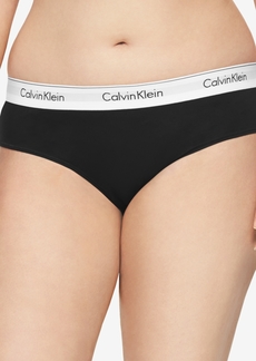 Calvin Klein Plus Size Modern Cotton Logo Hipster Underwear QF5118 - Black