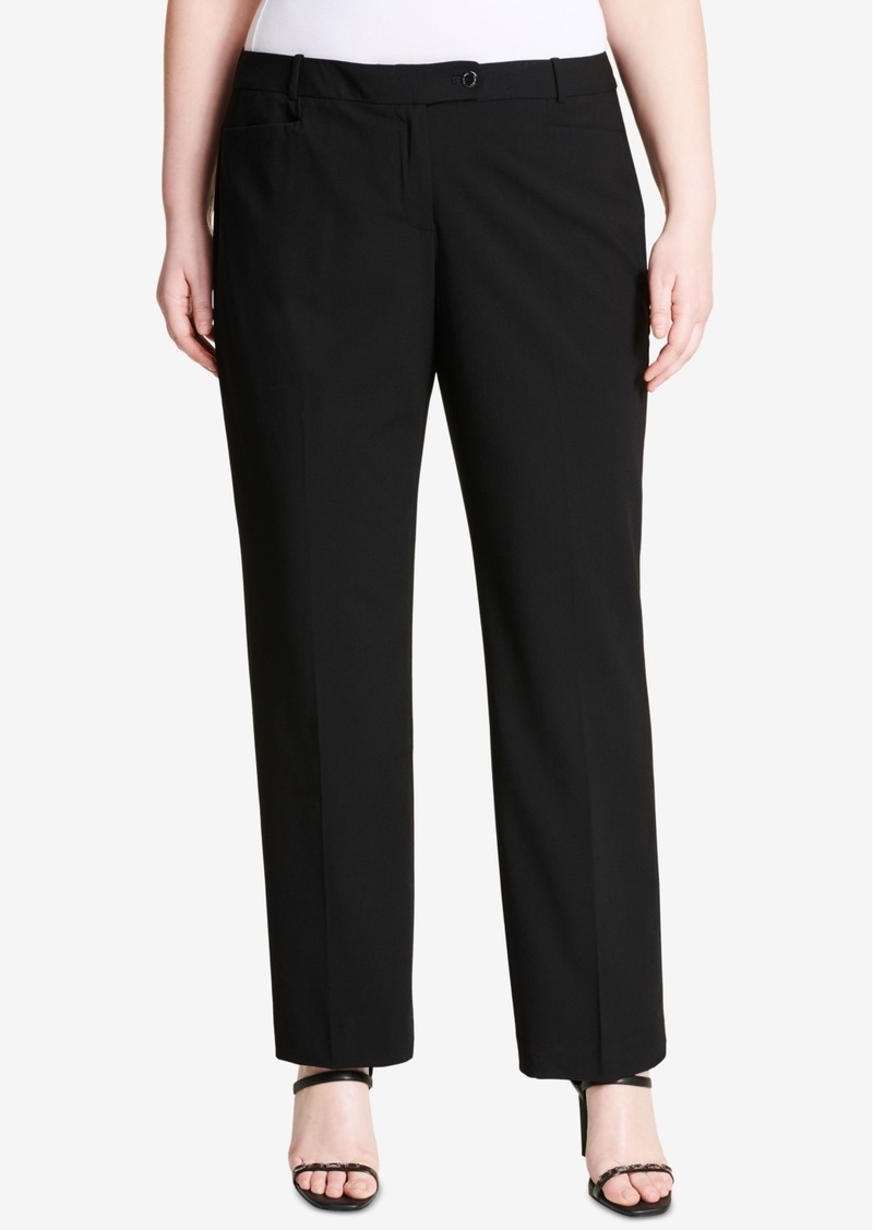 Calvin Klein Plus Size Modern Dress Pants - Black