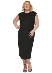 Calvin Klein Plus Size Sleeveless Sheath Dress - Black