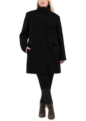 Calvin Klein Plus Size Stand-Collar Walker Coat, Created for Macy's