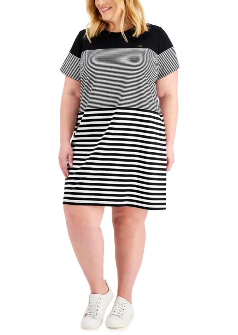 calvin klein t shirt dress plus size