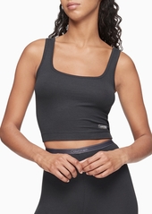 Calvin Klein Pure Ribbed Cropped Tank Top