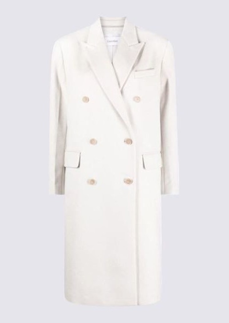 CALVIN KLEIN RAINY DAY WOOL AND CASHMERE BLEND LONG COAT