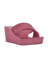 Calvin Klein Rhena Platform Slide Sandal in Medium Pink at Nordstrom