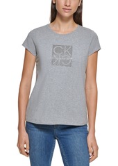 Calvin Klein Rhinestone Embellished Logo T-Shirt