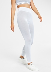 Calvin Klein Performance Womens Ribbed High Rise 7/8 Leggings - White