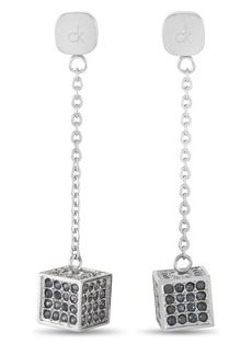 Calvin Klein Rocking Stainless Steel Gray Crystal Earrings