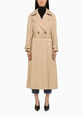 Calvin Klein Sand double-breasted trench coat with belt