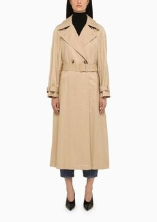 Calvin Klein Sand double-breasted trench coat with belt