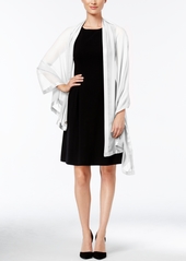 Calvin Klein Elegant Satin-Trim Chiffon Evening Wrap - Eggshell