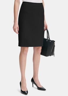Calvin Klein Women's Scuba Crepe Pencil Skirt, Regular & Petite - Black