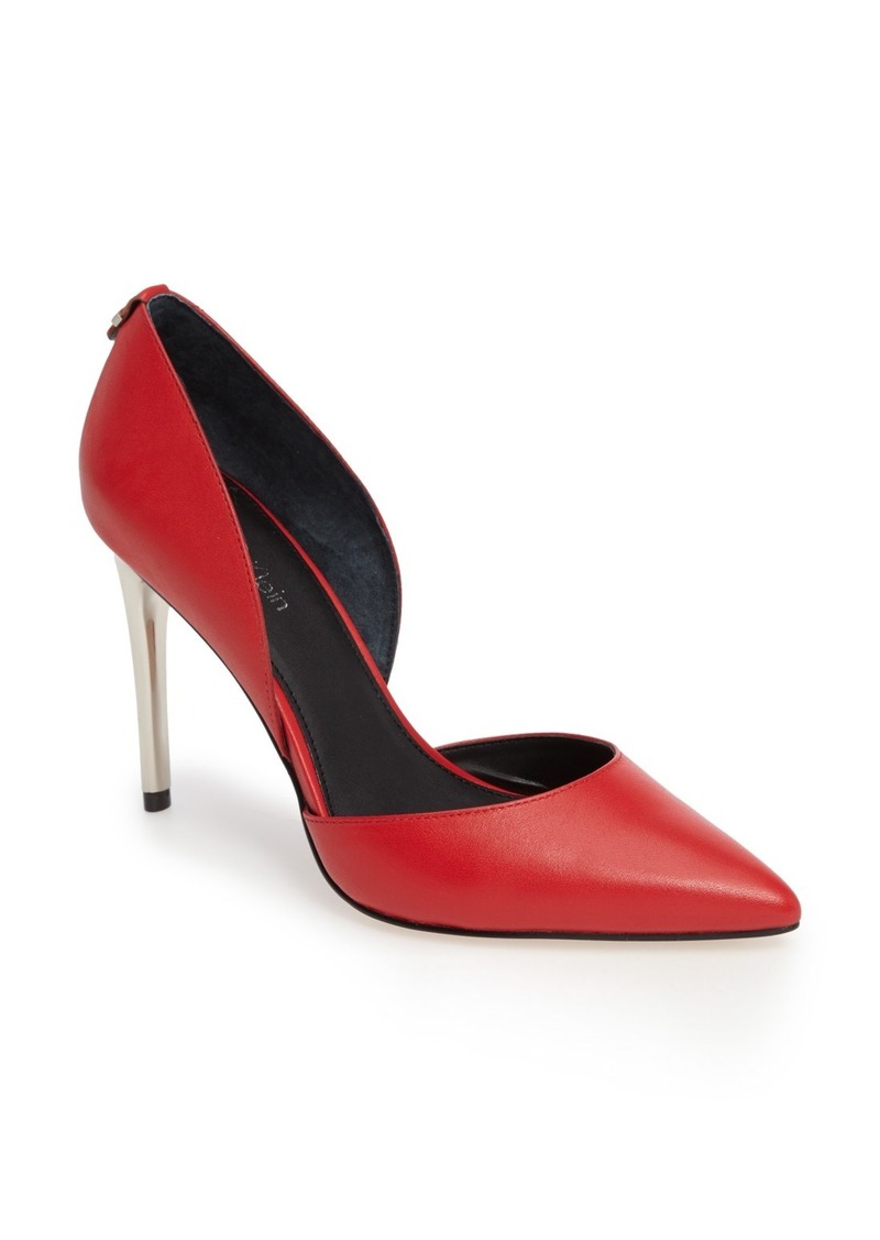 red calvin klein heels