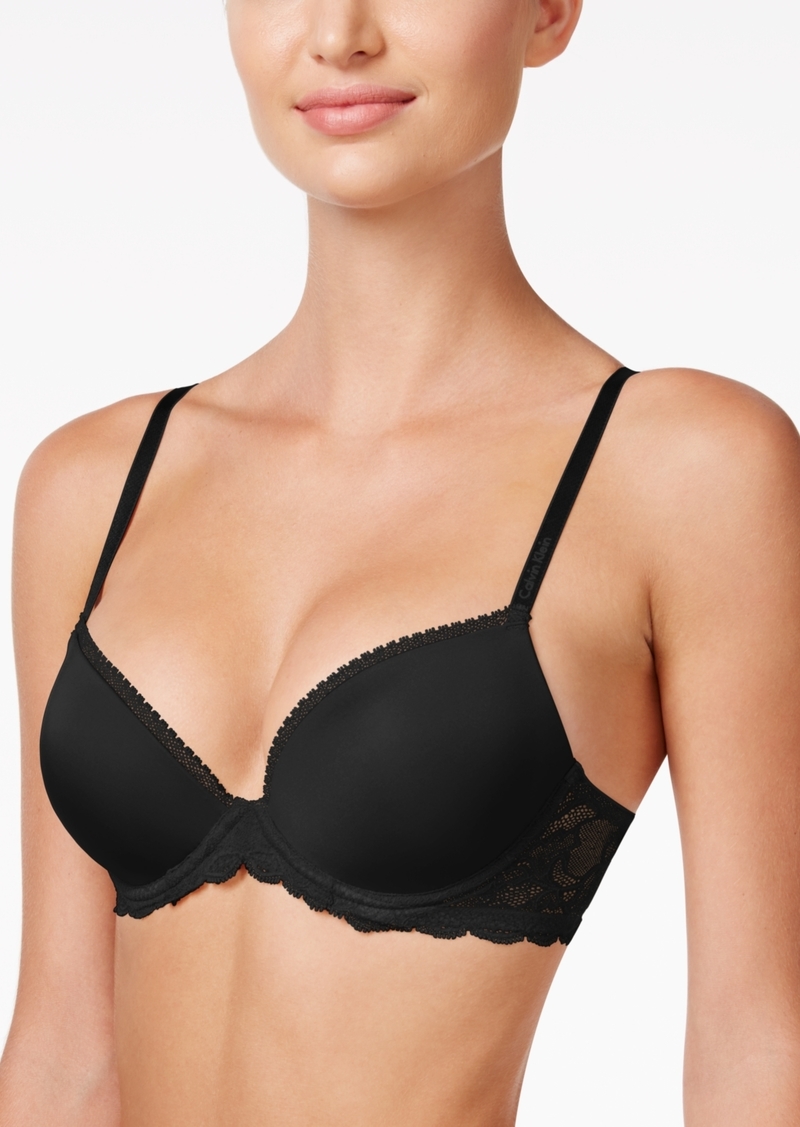 Calvin Klein Seductive Comfort Lace Demi Bra QF1444 - Black