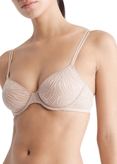 Calvin Klein Sheer Marquisette Lace Lightly Lined Demi Bra