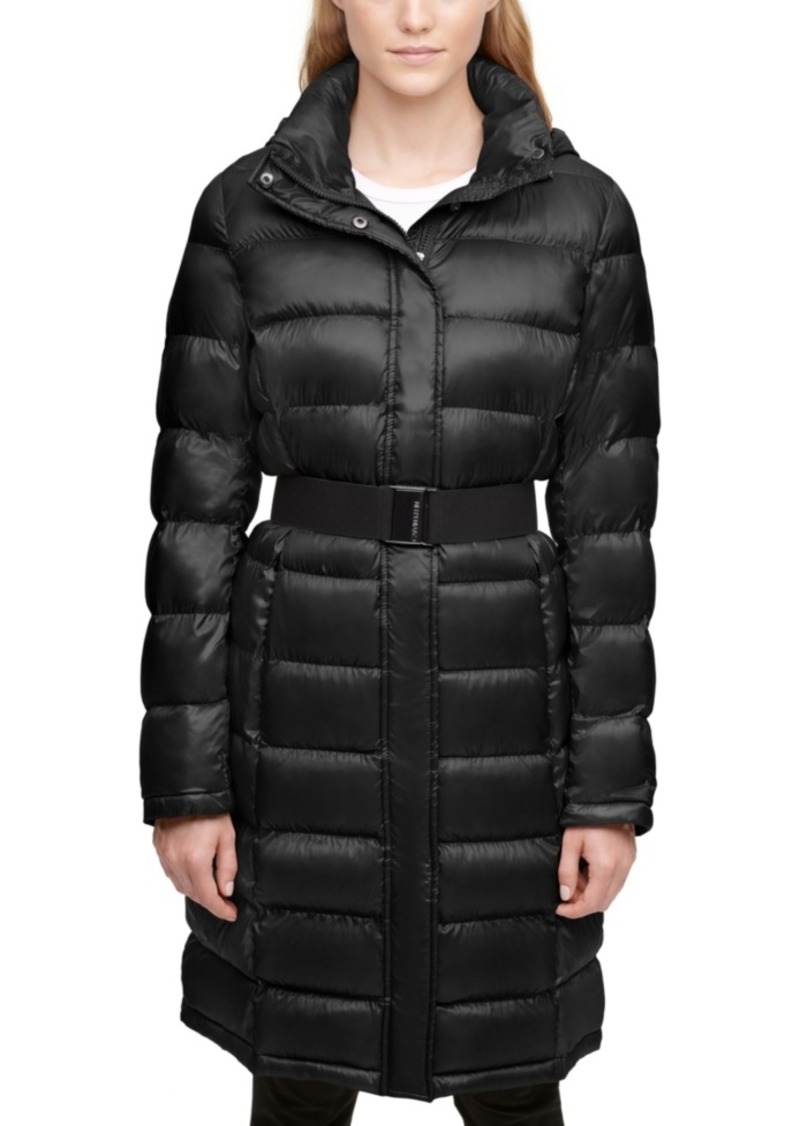 Packable down hooded discount puffer jacket calvin klein