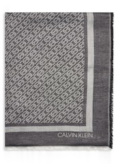 Calvin Klein Signature Chain Intarsia Pashmina Wrap Scarf