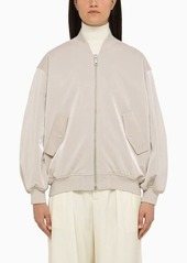 Calvin Klein Silver satin bomber jacket
