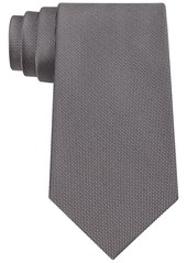 Men's Calvin Klein Silver Spun Solid Slim Tie - Black