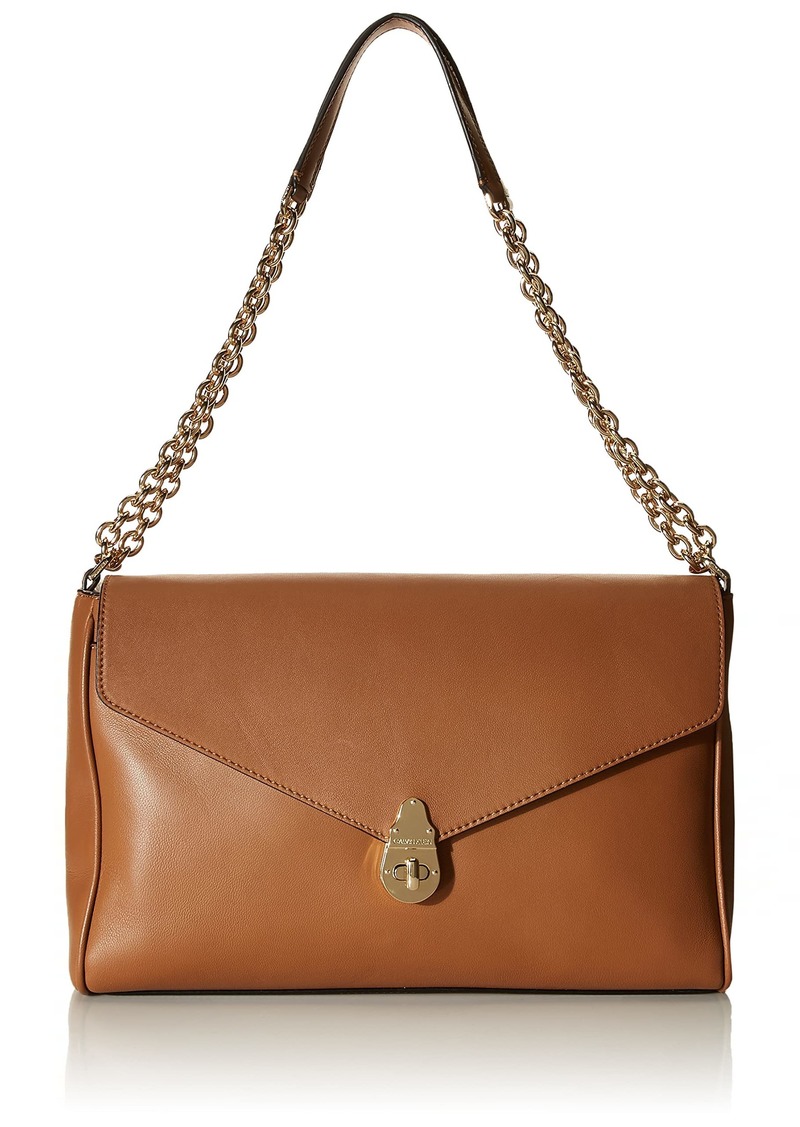 Calvin Klein Calvin Klein Soft Lock Lamb Leather Large Convertible Crossbody  Shoulder Bag | Handbags