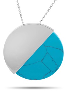 Calvin Klein Spicy Stainless Steel Turquoise Pendant Necklace