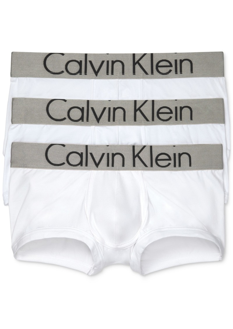 Calvin Klein Steel Men's 3-Pk. Micro Low-Rise Trunks
