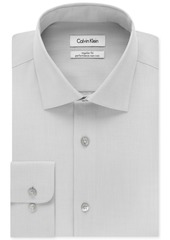 Calvin Klein Steel Men's Big & Tall Classic-Fit Non-Iron Herringbone Dress Shirt