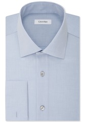 Calvin Klein Steel Men's Classic-Fit Non-Iron Performance French Cuff Dress Shirt - Blue