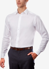 Calvin Klein Steel Men's Classic/Regular Non-Iron Stretch Performance Dress Shirt - White