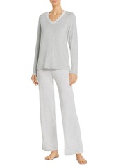 Calvin Klein Top & Striped Bottoms Pajama Set