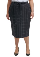 Calvin Klein Trendy Plus Size Pencil Skirt