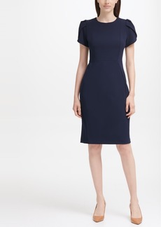 Calvin Klein Tulip-Sleeve Sheath Dress - Indigo