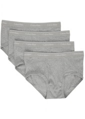 Calvin Klein Underwear Four-Pack Grey Classic Fit Briefs