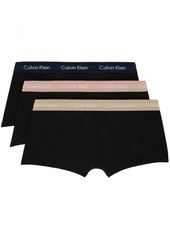 Calvin Klein Underwear Three-Pack Black Low-Rise Briefs