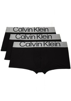 Calvin Klein Underwear Three-Pack Black Reconsidered Steel Boxers