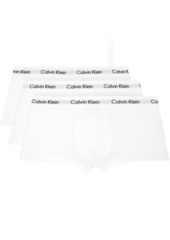 Calvin Klein Underwear Three-Pack White Low-Rise Boxers