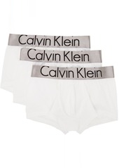 Calvin Klein Underwear Three-Pack White Steel Microfiber Boxers