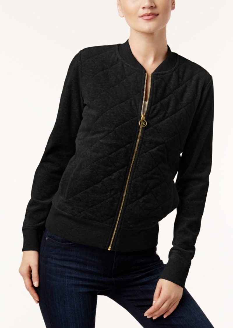 Calvin Klein Calvin Klein Velour Quilted Bomber Jacket, a Macy's Exclusive  Style | Outerwear