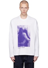 Calvin Klein White Frisbee Long Sleeve T-Shirt